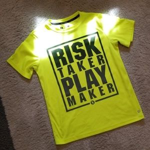 Youth highlighter yellow active shirt